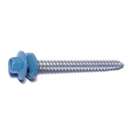 Self-Drilling Screw, #10 X 2 In, Painted Steel Hex Head Hex Drive, 72 PK